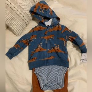 Carter’s 6m baby 3 piece dinosaur set